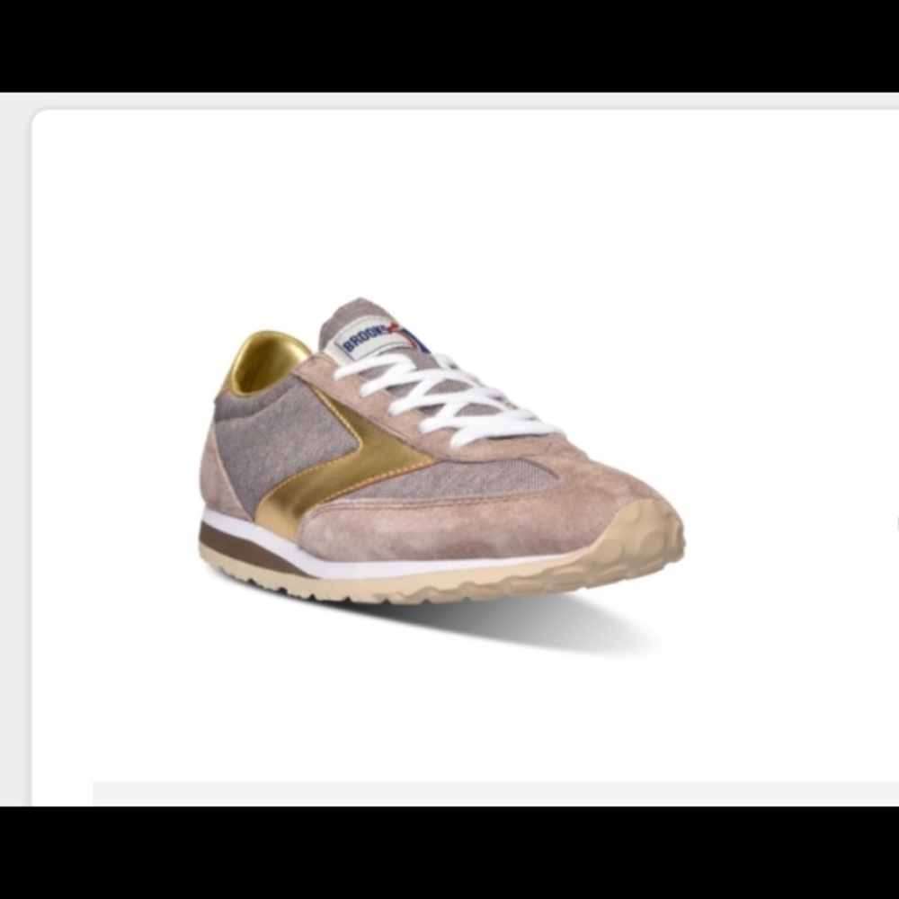Women's Gold and Tan Sneakers